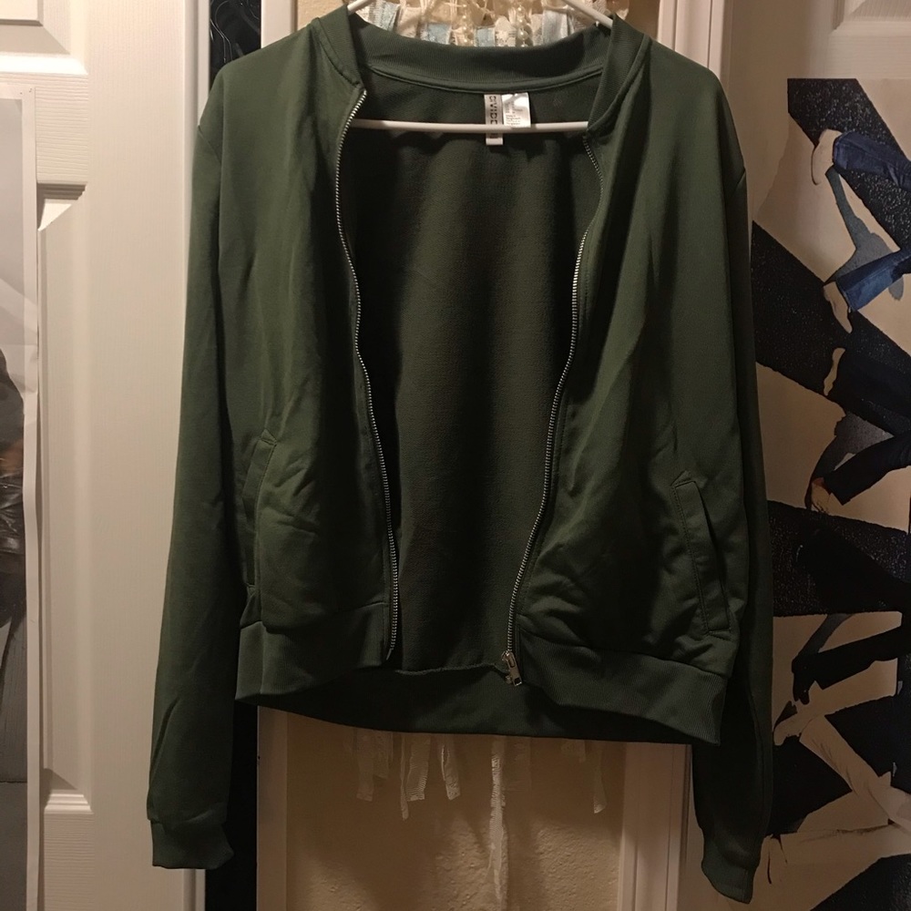 green bomber jacket